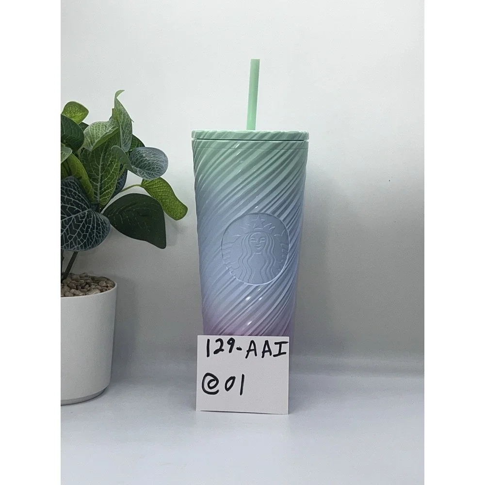 STARBUCKS 2025 Pastel Swirl Siren Venti‎ Tumbler Cold Cup Pink Lilac Mint Ombre